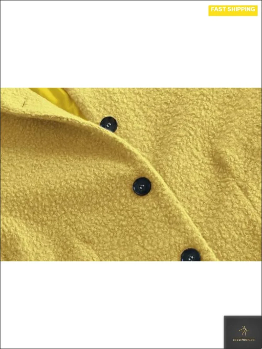 Women's Boucle Wool Pea Coat Long Sleeve Fuzzy Fleece Winter Jacket